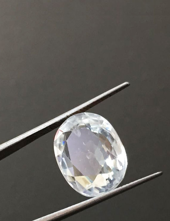 9.31 ct Natural White Zircon